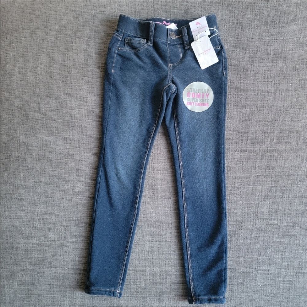 Tommy Bahama Kid's Girl Blue Stretchy Comfy Super Soft Knit Jegging Size 5